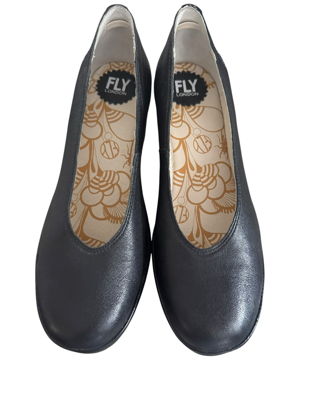 Fly London Shoes Womens Walo Pumps Slip On Chunky Classic Leather 41EU